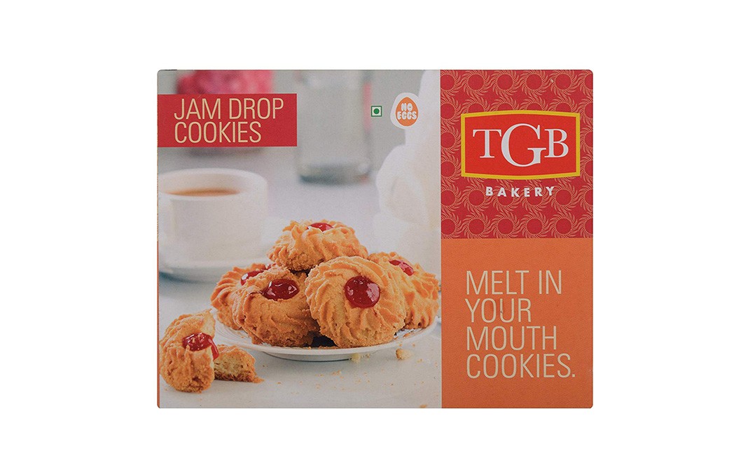 TGB Cafe 'n Bakery Jam Drop Cookies Box 200 grams Reviews Nutrition